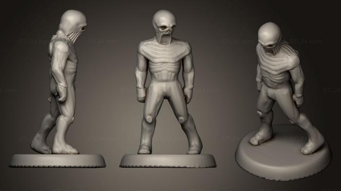 Статуэтки герои, монстры и демоны (Монстр без кожи, STKM_0455) 3D модель для ЧПУ станка
